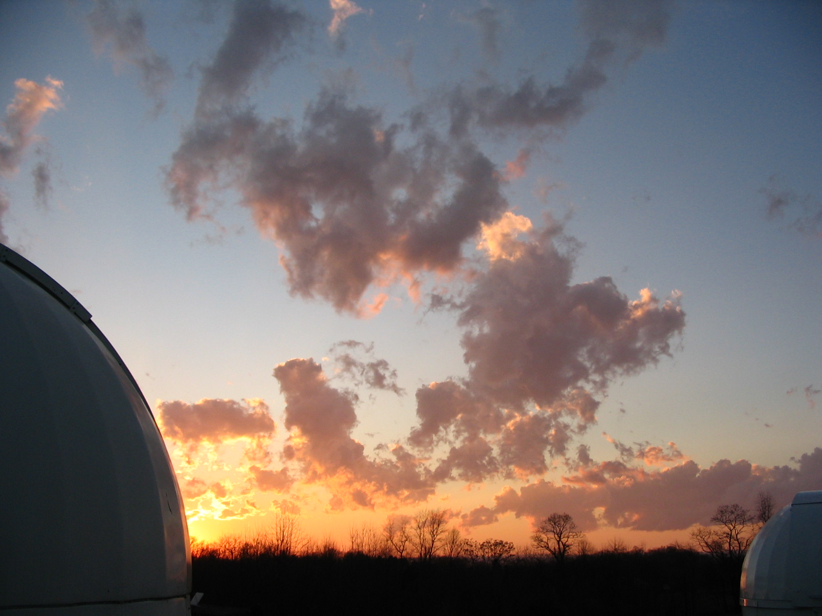 domes at sunset